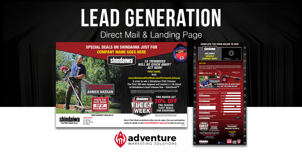 Project Recap Shindaiwa Direct Mail & Landing Page