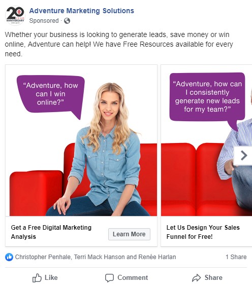 Facebook Carousel Ad
